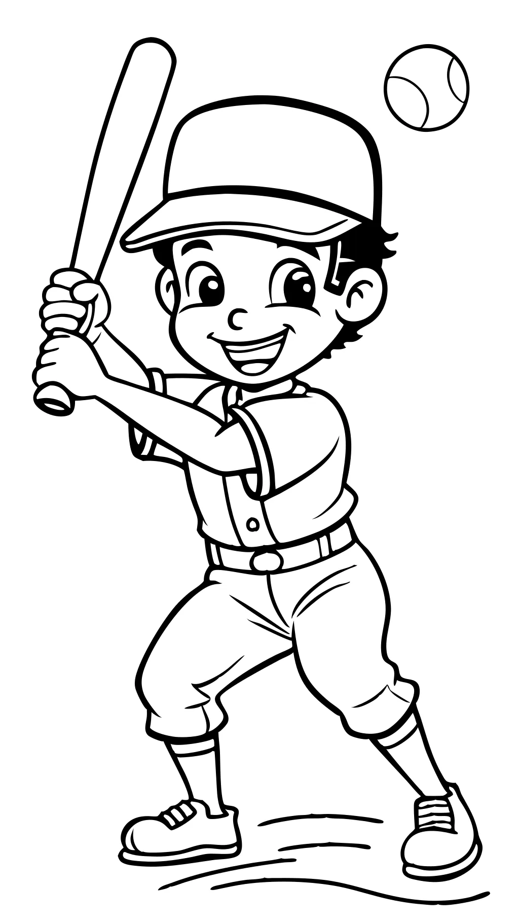 baseball player coloring pages